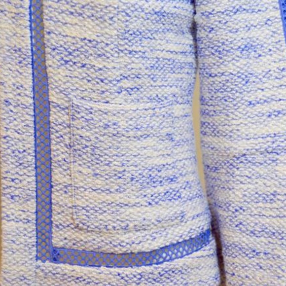 Nanette Lepore Light Blue New Graphic Tweed Jacket 🇺🇸 - Picture 7 of 10